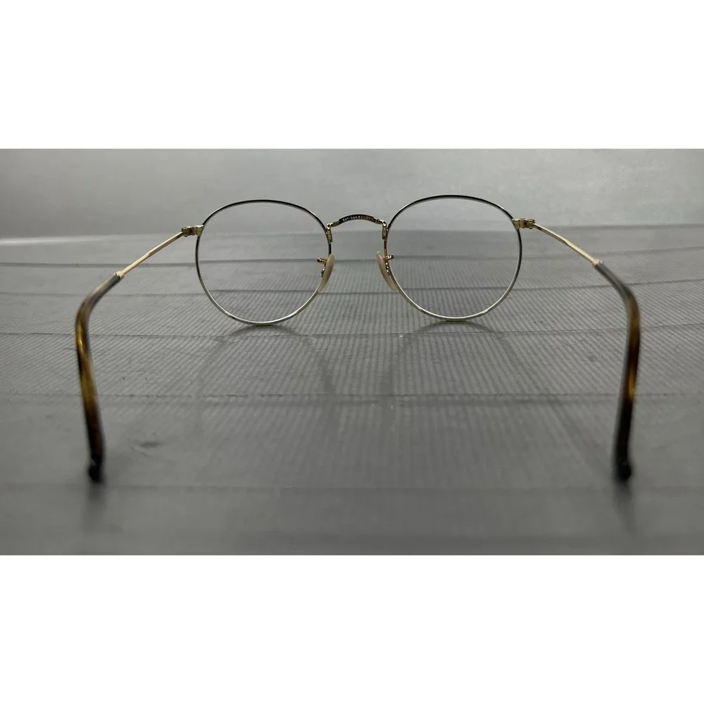 Ray Ban RB 3447V 2500 Round Gold Eyeglasses Optical Frame 50-21-145